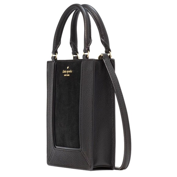 New Kate Spade Lena Suede Mini Tote Black - Picture 2 of 5
